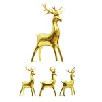 BALON STOJĄCY XXL RENIFER JELONEK BOŻE NARODZENIE ZŁOTY 120 CM