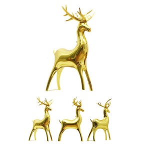 BALON STOJĄCY XXL RENIFER JELONEK BOŻE NARODZENIE ZŁOTY 120 CM