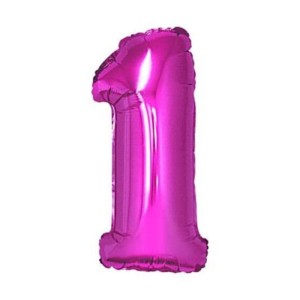 BALON 32" CYFRA FUXIA 1