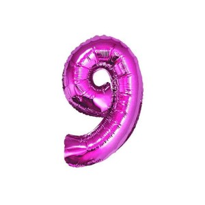 BALON 32" CYFRA FUXIA 9