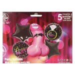BALON ZESTAW BALONÓW PANIEŃSKI PENIS RÓŻOWY 5SZT