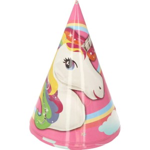 CZAPECZKI URODZINOWE HAPPY BIRTHDAY JEDNOROŻEC 6SZT
