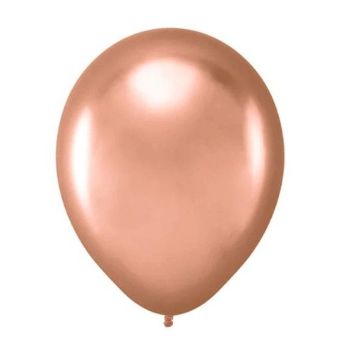 balony lateksowe chromowane gold rose