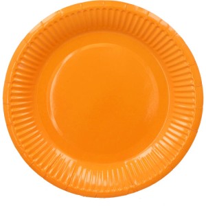TALERZYKI PAPIEROWE POMARAŃCZOWE 18CM 6SZT