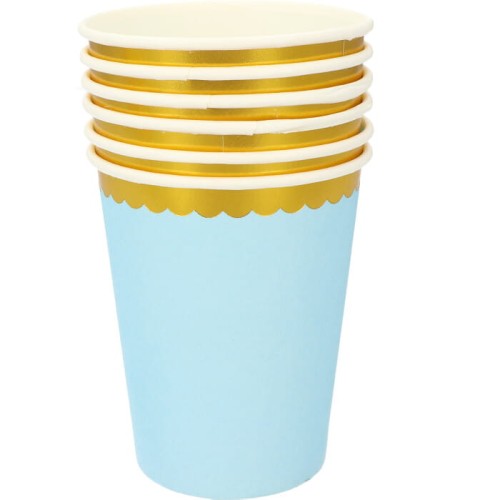 KUBECZKI PAPIEROWE NIEBIESKIE