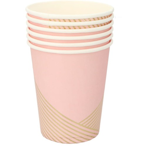 KUBECZKI RÓZOWO ZŁOTE