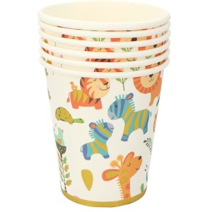 KUBECZKI PAPIEROWE TYGRYS 220ML 6SZT