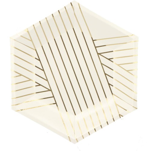 TALERZYKI BIAŁO ZŁOTE