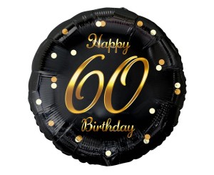 BALON 18" HAPPY 60 BIRTHDAY NA 60 URODZINY