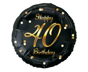 BALON 18" HAPPY 40 BIRTHDAY NA 40 URODZINY