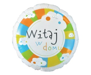 BALON FOLIOWY 18" WITAJ W DOMU na hel