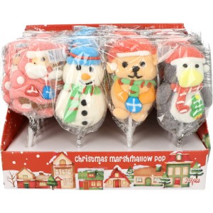 LIZAK  PIANKOWY  ŚWIĄTECZNY DUŻY MERRY CHRISTMAS  24SZT(35G)