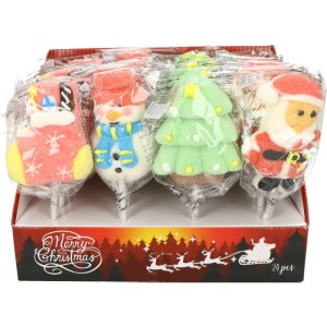 LIZAK  ŻELOWY PIANKOWY ŚWIĄTECZNY MERRY CHRISTMAS  24SZT(35G)