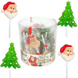 LIZAK ŚWIĄTECZNY LIZAKI NA BOŻE NARODZENIE MIKOŁAJ CHOINKA 25SZTx30G