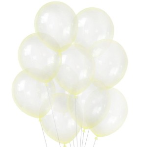 BALONY LATEKSOWE 10" PRZEŹROCZYSTE ŻÓŁTE 50SZT