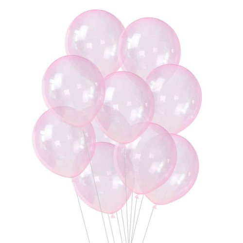 BALON PRZEŹROCZYSTY RÓŻOWY