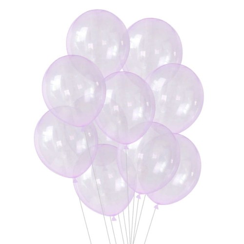 BALON PRZEŹROCZYSTY FIOLETOWY