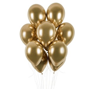 BALONY METALICZNE PERŁOWE ZŁOTE 50SZT