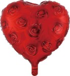 BALON 18" SERCE RÓŻE NA WALENTYNKI