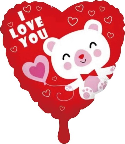 BALON SERCE CZERWONE TE AMO