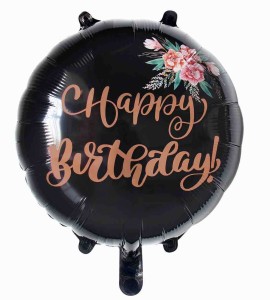 BALON 18" HAPPY BIRTHDAY KWIATKI