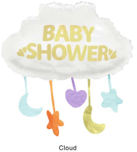 BALON CHMURKA BABY SHOWER 62,5x66,5CM