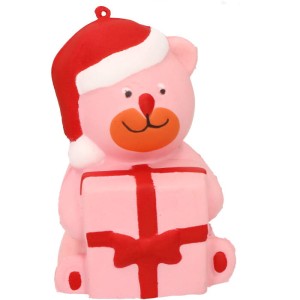 SQUISHY GNIOTEK ANTYSTRESOWY RÓŻOWY MIŚ W CZAPCE