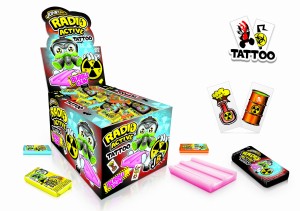 JOHNY BEE RADIO ACTIV GUM + TATTOO GUMA BALONOWA Z TATUAŻEM