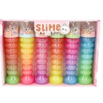 GLUTEK SLIME TĘCZOWY Z BROKATEM I POSYPKĄ MIX 6SZT