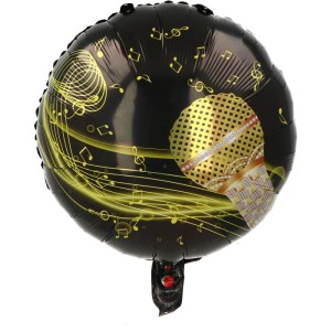 BALON 18" MIKROFON CZARNY DWUSTRONNY