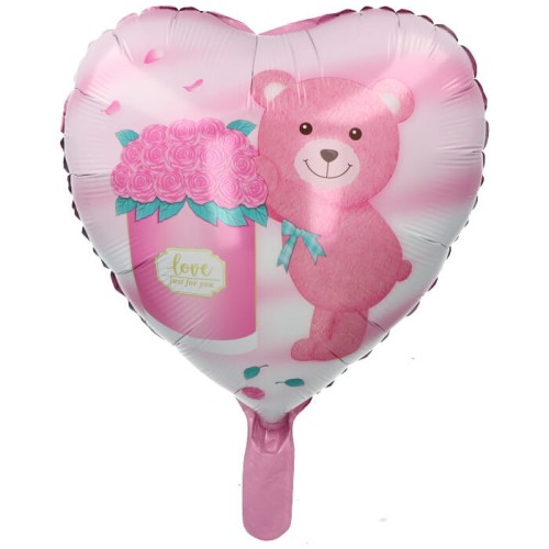BALON SERCE MIŚ NA WALENTYNKI