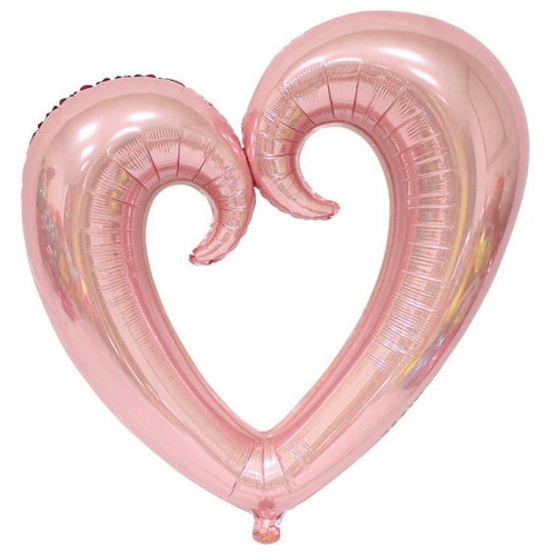 balon serce gold rose