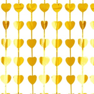 KURTYNA SERCA ZŁOTE NA WALENTYNKI 1X2M ŚCIANKA DO ZDJĘĆ