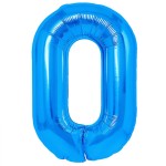 BALON 40CM CYFRA NIEBIESKA 0