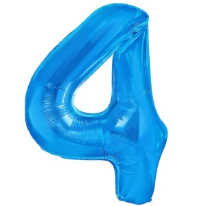 BALON 40CM CYFRA NIEBIESKA 4