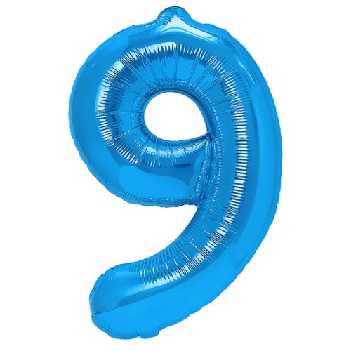 balon cyfra 40cm niebieska 9