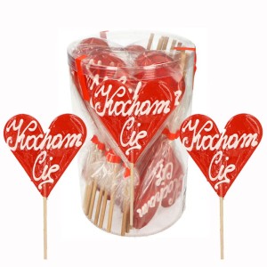 XXL LIZAK SERC KOCHAM CIĘ NA WALENTYNKI (70G) 22SZT