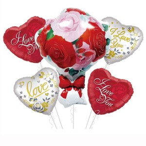 BALONY I LOVE YOU NA WALENTYNKI DZIEŃ MATKI 5 SZT