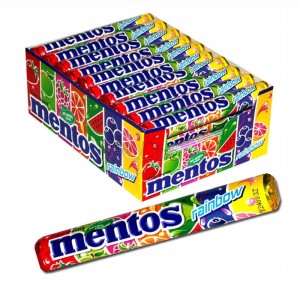 CUKIERKI MENTOS OWOCOWE RAINBOW MIX 40SZT 37,5G