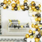MEGA ZESTAW GIRLANDA BALONOWA CZARNO ZŁOTA 100SZT