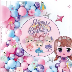 ŚCIANKA BALONOWA HAPPY BIRTHDAY KSIĘŻNICZKA 59SZT