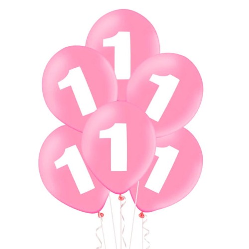 BALONY RÓŻOWE NA 1 URODZINY