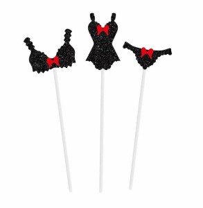 TOPPERY BIELIZNA (12CM) 3SZT CZARNO CZERWONE PANIEŃSKI