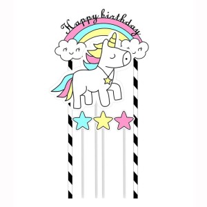 TOPPERY JEDNOROŻEC HAPPY BIRTHDAY 21CM