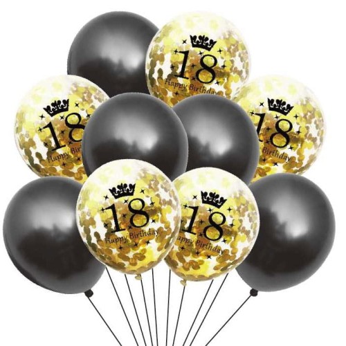 BALONY LATEKSOWE NA 18 URODZINY