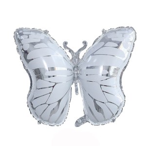 BALON 22" MOTYL SREBRNY