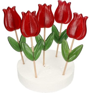 XXL LIZAK KWIATEK TULIPAN NA DZIEŃ KOBIET DZIEŃ MATKI (70G) 25SZT