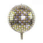BALON 22" KULA DYSKOTEKOWA 4D ZŁOTO SREBRNA