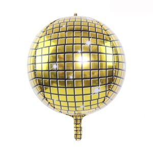 BALON 22" KULA DYSKOTEKOWA 4D ZŁOTA