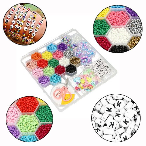 zestaw koralików do robienia bransoletek